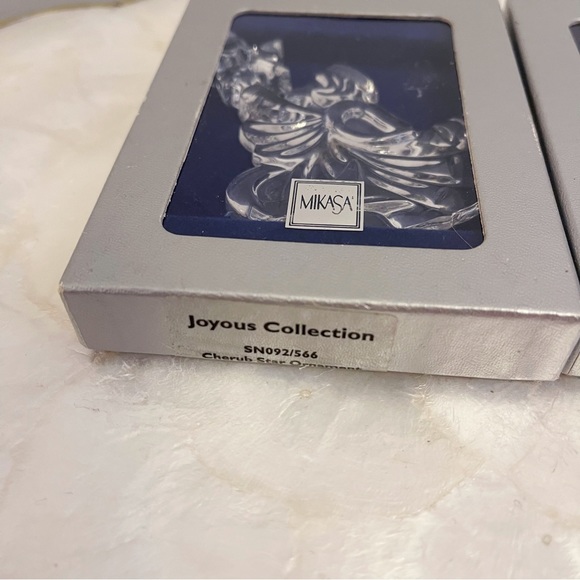 Mikasa Crystal Glass Cherub Star & Harp Ornaments Boxed - Picture 5 of 15